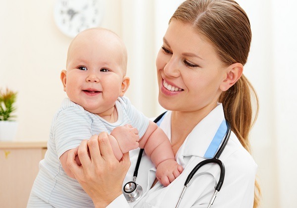 Healthcare professional holding innovative injector